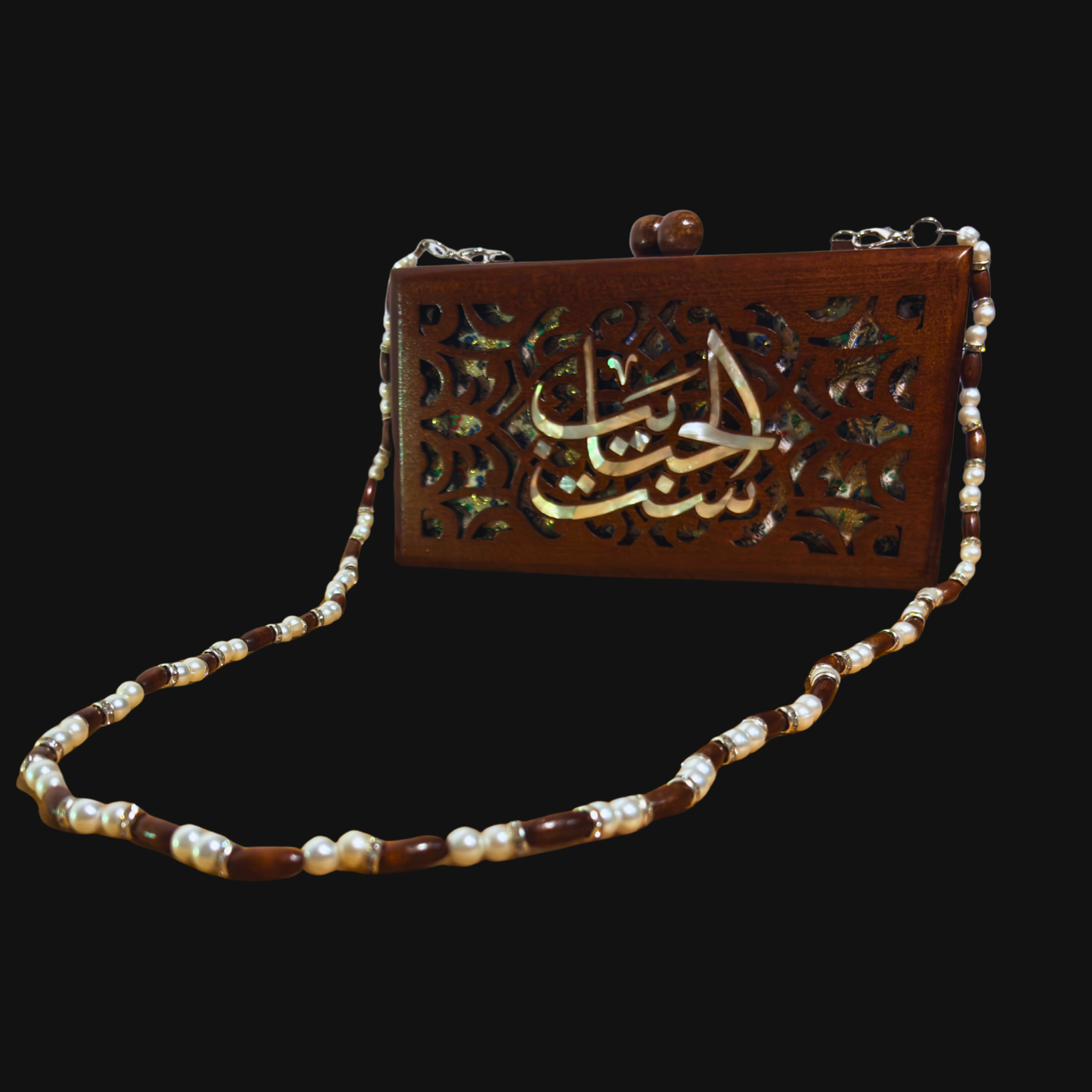 Mother – Clutch de Lujo Damascena con Nácar y Brocado Interior