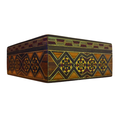 Damasceńska Szkatułka Mozaikowa od Gaby Al Dayeh – Masa Perłowa i Aksamitne Wnętrze