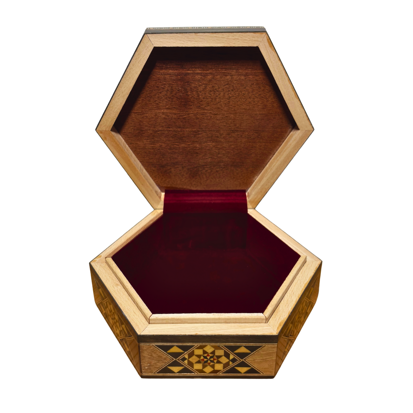 Scatola in Mosaico Damasceno Artigianale – Madreperla & Eleganza in Velluto