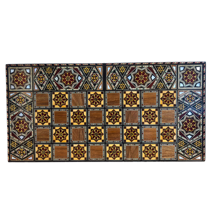 Handcrafted Damascene Backgammon & Chess Table by Gaby Al Dayeh – Masterpiece with Mother of Pearl Inlay