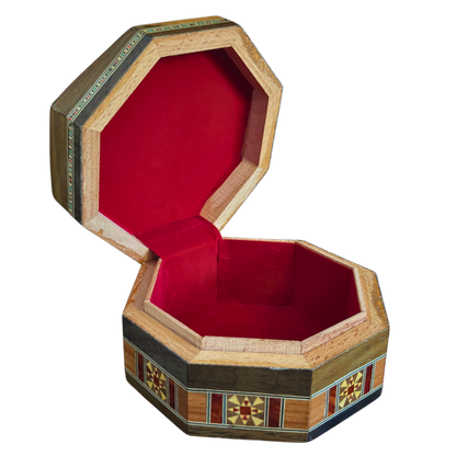 Elegant Damascene Mosaic Box – Mother of Pearl & Velvet