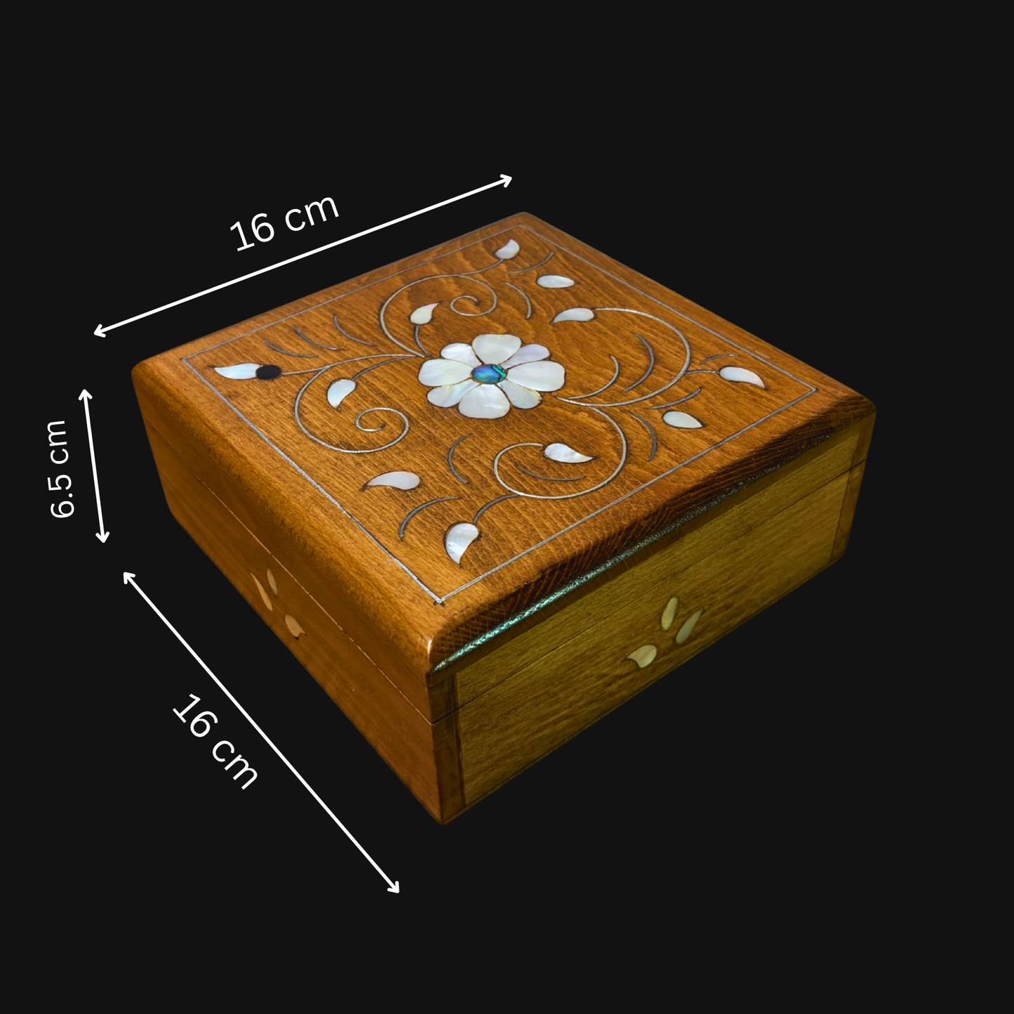 Caja Damasquina de Lujo Hecha a Mano – Nácar y Elegancia de Terciopelo