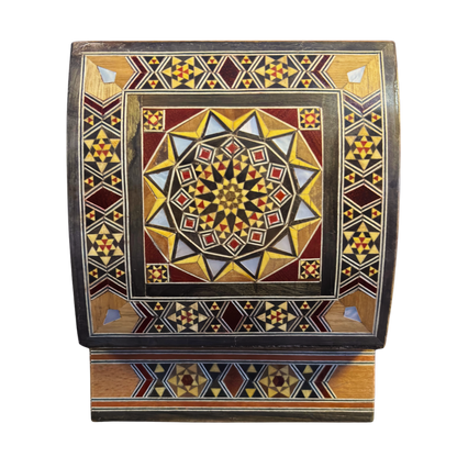 Scatola Artigianale in Mosaico Damasceno – Madreperla e Velluto