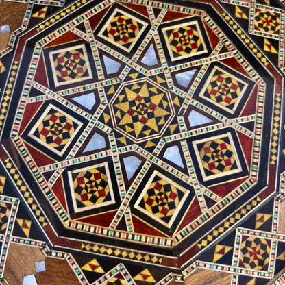Heritage Damascene Mosaic Box – Mother of Pearl & Velvet