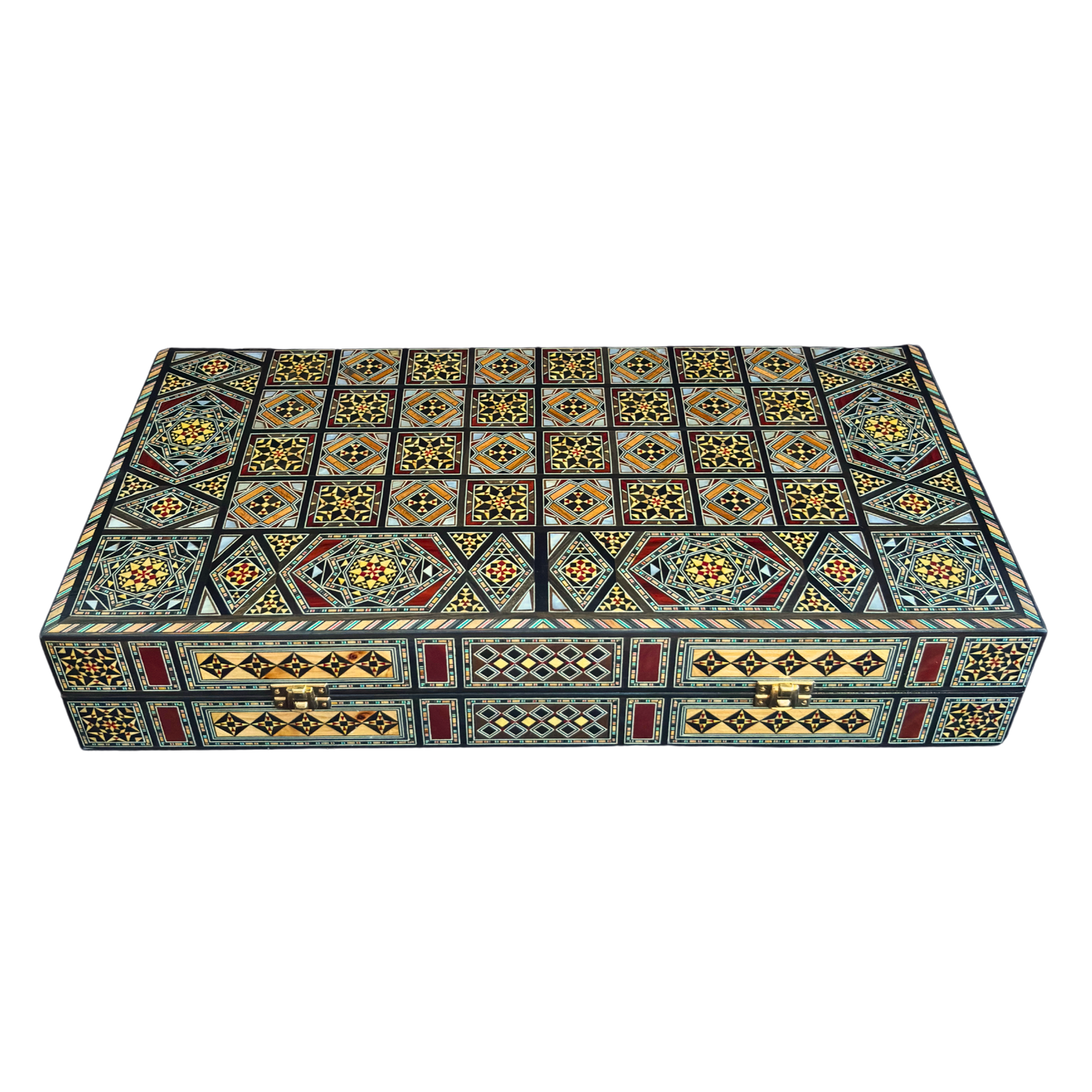 Heritage Chess & Backgammon Set – Damascene Mosaic Craftsmanship